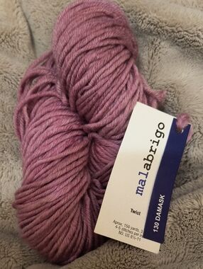 Malabrigo Wool Twist Yarn - Dusty Rose Pink
